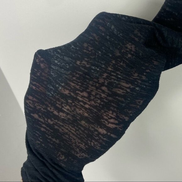 Lululemon Black Sweetest Day Top Burnout Long Sleeves Size 2 TShirt Layering Tee - Picture 7 of 10